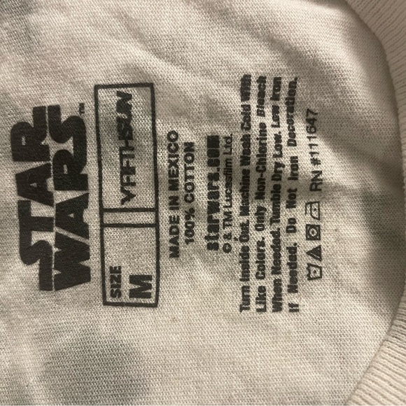 Star Wars Size Large Distressed Tye die Tee w/Animae - Picture 4 of 4